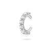 Srebrny kolczyk kółko nausznica nakładka fake piercing z perełkami K1148-925-S marko