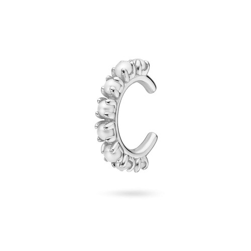 Srebrny kolczyk kółko nausznica nakładka fake piercing z perełkami K1148-925-S marko