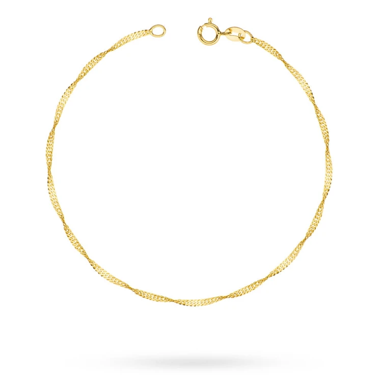 Złota bransoletka Singapur 18cm próba 585  B1002-585-18 marko