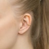 Pozłacany kolczyk kółko nausznica nakładka fake piercing kuleczki K1114-925-Z marko