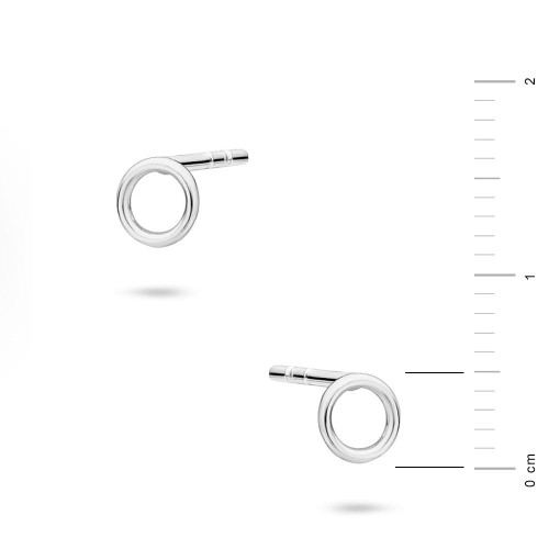 Srebrne kolczyki ring okrąg karma minimalistyczne Supreni