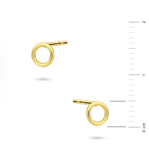 Pozłacane kolczyki ring okrąg karma minimalistyczne Supreni