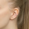 Srebrny kolczyk kółko nausznica nakładka fake piercing cyrkonie falka K1177-925-S marko