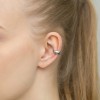 Srebrny kolczyk szerokie kółko nausznica nakładka fake piercing K1178-925-S marko