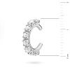Srebrny kolczyk kółko nausznica nakładka fake piercing z perełkami K1148-925-S marko