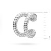 Srebrny kolczyk podwójne kółko nausznica nakładka fake piercing K1176-925-S marko