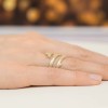 Pozłacany pierścionek zawijany wokół palca gałązka Virino JP032-925-Z marko