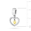 Srebrna zawieszka wisiorek Charms serce w sercu Z583-925-S marko