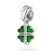 Srebrna zawieszka wisiorek Charms zielona koniczynka na szczęście Z581-925-ZS marko