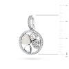 Srebrna zawieszka wisiorek Charms koniczynka na szczęście cyrkonie Z578-925-S marko