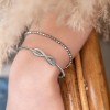 Srebrna sztywna bransoletka bangle nieskończoność Virino B136-925-S marko