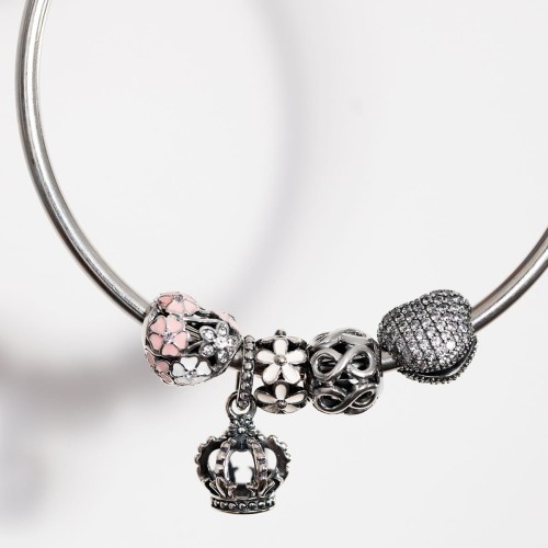 Srebrna zawieszka Charms przekładka stoper separator kwiatki Z115-925 marko