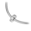 Srebrna zawieszka wisiorek Charms przekładka kwadratowe cyrkonie Z595-925-S marko