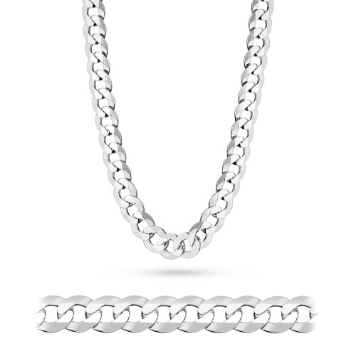 Srebrny łańcuszek męski Pancerka 11mm 55cm szeroki łańcuch 925 L239-925 marko