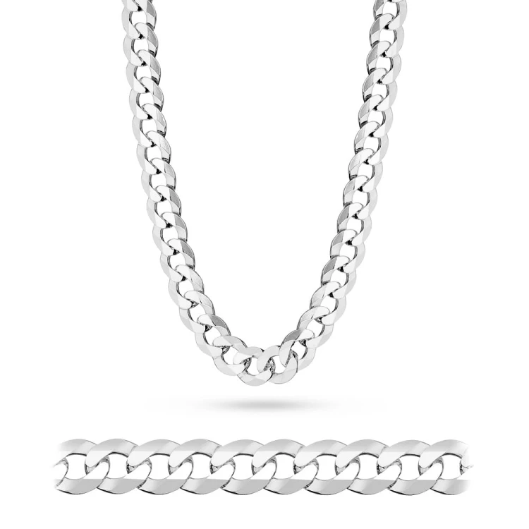 Srebrny łańcuszek męski Pancerka 11mm 55cm szeroki łańcuch 925 L239-925 marko