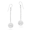 Srebrne kolczyki wiszące błyszczące kule shamballa Swarovski 12mm Soledo K1202-925 marko