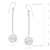 Srebrne kolczyki wiszące błyszczące kule shamballa Swarovski 12mm Soledo K1202-925 marko
