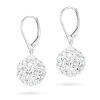 Srebrne kolczyki błyszczące kule shamballa Swarovski 12mm Soledo