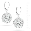 Srebrne kolczyki błyszczące kule shamballa Swarovski 16mm Soledo K1207-925 marko