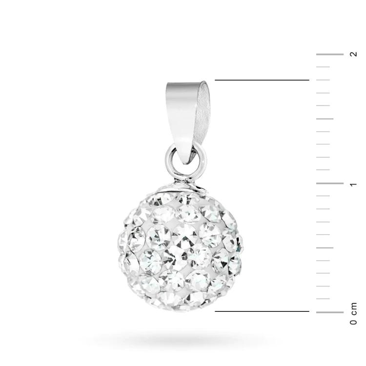 Srebrna zawieszka błyszczący koralik shamballa Swarovski 10mm Soledo Z597-925 marko