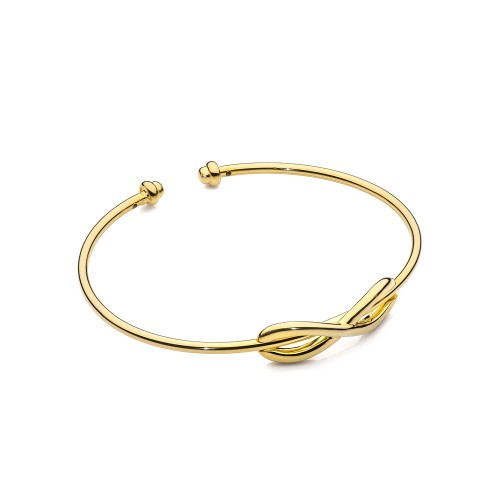 Pozłacana sztywna bransoletka bangle nieskończoność Virino B136-925-Z.jpg