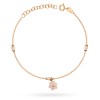 Bransoletka różowe srebro rose gold na kostkę kwiatki koraliki róż Kleur BN067-925-RR marko