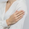 Pozłacany pierścionek obrączka z prostokątnymi cyrkoniami Soledo JP050-925-BZ marko