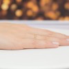 Pozłacany delikatny pierścionek z szampańskimi cyrkoniami JP051-925-PZ marko