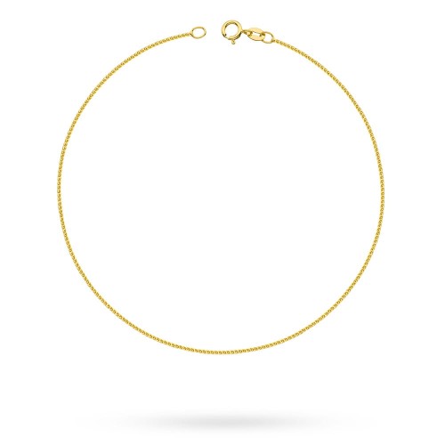 Złota bransoletka na nogę kostkę lisi ogon diamentowany Spiga 25cm BN064-585 marko