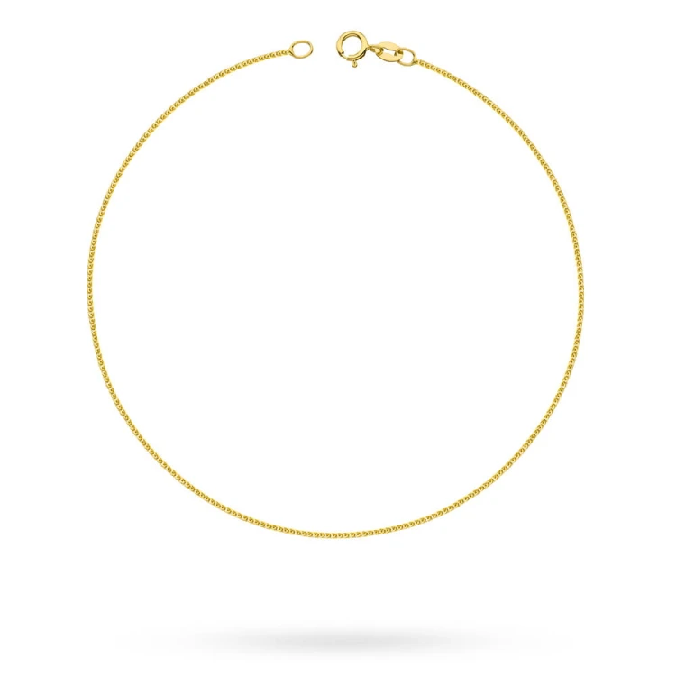 Złota bransoletka na nogę kostkę lisi ogon diamentowany Spiga 25cm BN064-333 marko