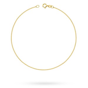 Złota bransoletka na nogę kostkę rolo 25cm