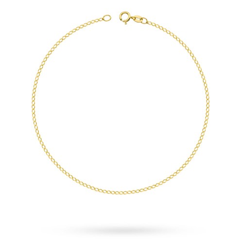 Złota bransoletka na nogę kostkę diamentowana pancerka 25cm BN060-585 marko