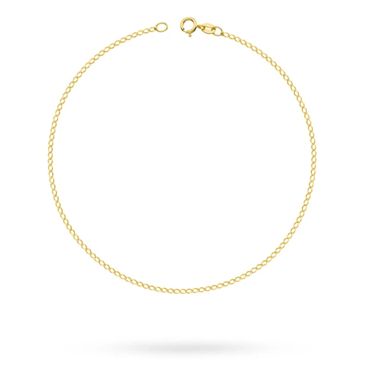 Złota bransoletka na nogę kostkę diamentowana pancerka 25cm BN060-585 marko