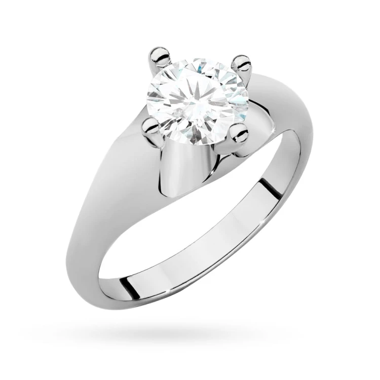 Białe złoto pierścionek z dużym brylantem 1,00ct Generacja W545-B585-B1.00 marko