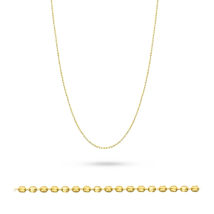 Złoty łańcuszek diamentowana Kulka próba 585 L046-585 marko