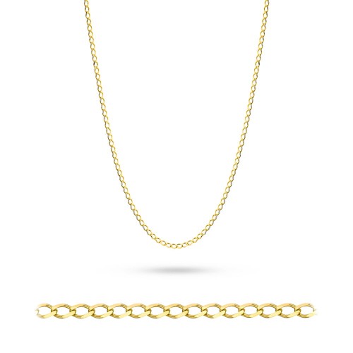 Złoty łańcuszek Pancerka diamentowana pr. 333 
