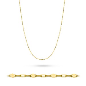 Złoty łańcuszek diamentowany Ankier pr.585 blaszki