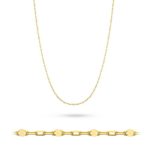 Złoty łańcuszek diamentowany Ankier pr.585 blaszki L158-585 marko