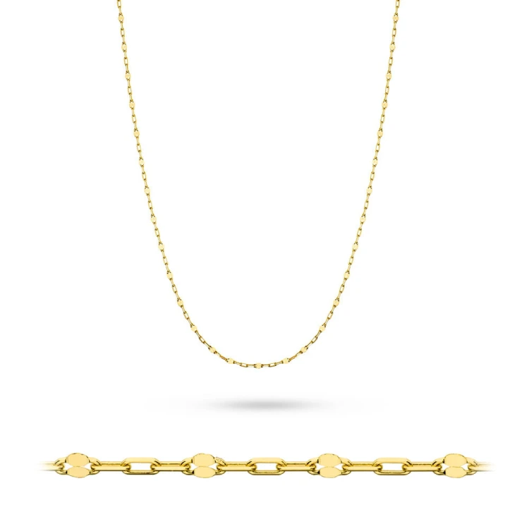 Złoty łańcuszek diamentowany Ankier pr.585 blaszki L158-585 marko