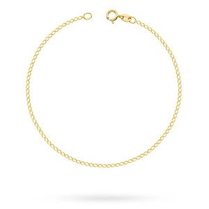 Złota bransoletka łańcuszek pancerka diamentowana pr.333