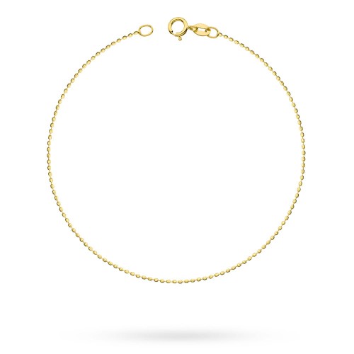 Złota bransoletka łańcuszek diamentowana kulka  B088-585 marko