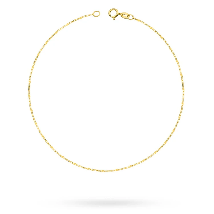 Złota bransoletka na nogę kostkę diamentowany ankier 333 blaszki 25cm BN059-333 marko
