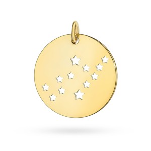 Pozłacana zawieszka wisiorek konstelacja gwiazdozbiór znak zodiaku Panna