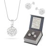 Komplet biżuterii srebrnej shamballa Swarovski kolczyki zawieszka łańcuszek K802-Z431-9-L228 marko