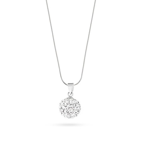 Komplet biżuterii srebrnej shamballa Swarovski kolczyki zawieszka łańcuszek K802-Z431-9-L228 marko