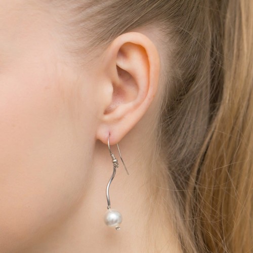 Kolczyki Swarovski perełki wiszące KW026 marko