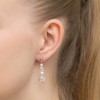 Wiszące ślubne kolczyki na sztyfcie kryształy i perły Swarovski KW062 marko