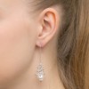Długie kolczyki ślubne na srebrnym łańcuszku perły kryształy Swarovski KW083 marko