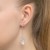 Długie kolczyki ślubne na srebrnym łańcuszku perły kryształy Swarovski KW083 marko