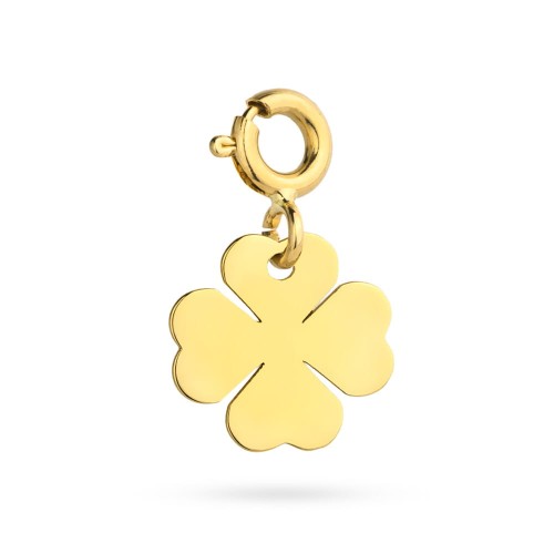 Złota zawieszka pełna koniczynka Charms Z-GW-182-585 marko